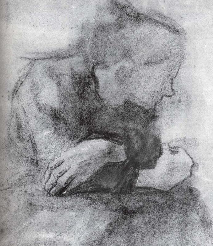 kathe kollwitz Sitting woman with crossed arms